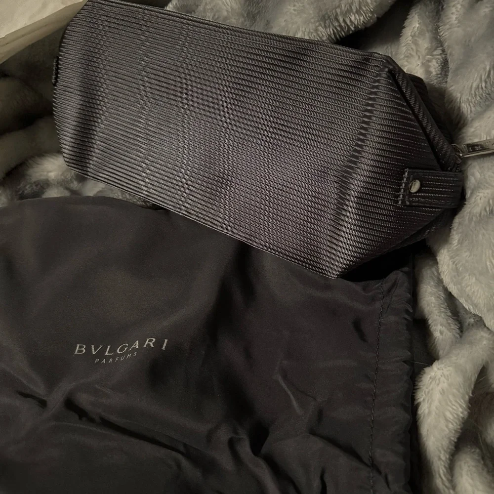 Bulgari Black Textured Pouch - Picture 3 of 7